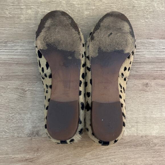 Madewell Teddy Calf Hair Leopard Animal Print Loafer Size 7.5 Brown Black Prep - Picture 6 of 7